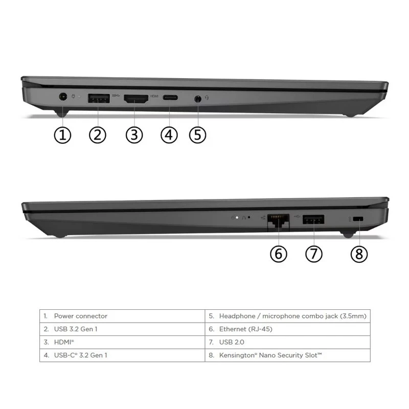 لپ تاپ لنوو مدل V15 G4 IRU با پردازنده Core i5-13420H، رم DDR4 8Gb، حافظه SSD با ظرفیت 512GB، نمایشگر 15.6